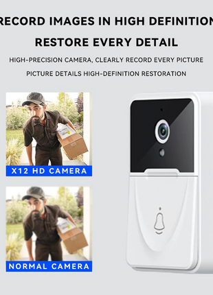 Wireless Security WiFi Smart Doorbell Intercom Video Camera Bell Chime Puce Gaia