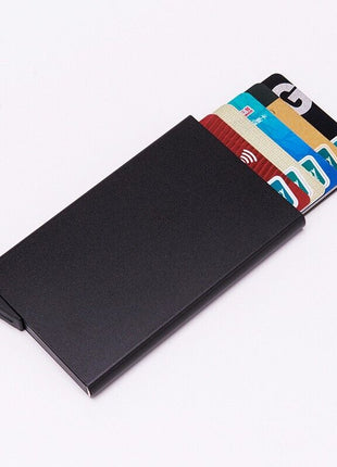 Mens RFID Blocking Slim Money Clip Carbon Fiber Wallet ID Credit Card Puce Gaia
