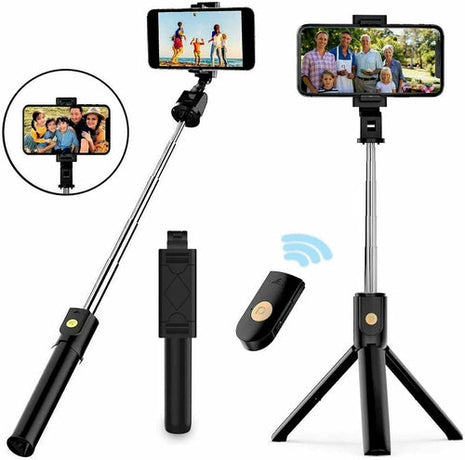Selfie Stick Tripod Remote Desktop Stand Cell Phone Holder For iPhone Puce Gaia
