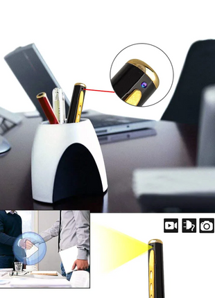 Pen Camera Cam Mini Hidden Pocket Audio Video Recorder DVR Security Puce Gaia