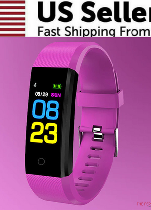 Fitness Smart Watch Activity Tracker Heart Rate For Women Men Oxygen Puce Gaia