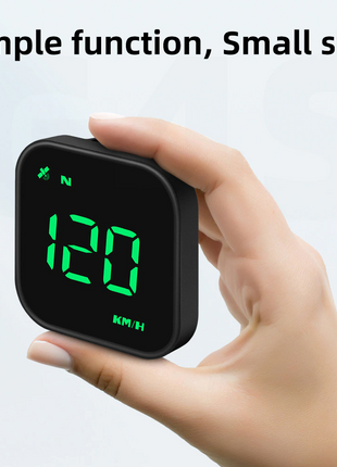 Digital Car HUD GPS Speedometer Head Up Display MPH KMH Compass Puce Gaia