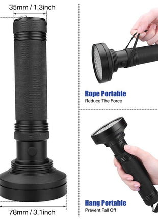 UV Ultraviolet Light 100 LED Flashlight BlackLight 395nM Inspection Puce Gaia