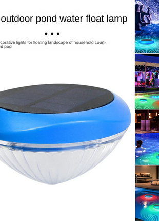 Solar LED RGB Light Outdoor Garden Pond Swimming Pool Floating Puce Gaia