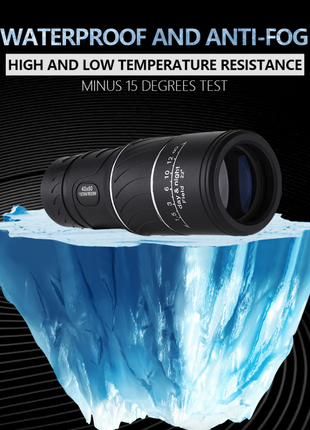 40X60 Monocular Binoculars With Night Vision BAK4 Prism High Power Puce Gaia