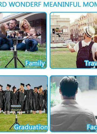 Selfie Stick Tripod Remote Desktop Stand Cell Phone Holder For iPhone Puce Gaia