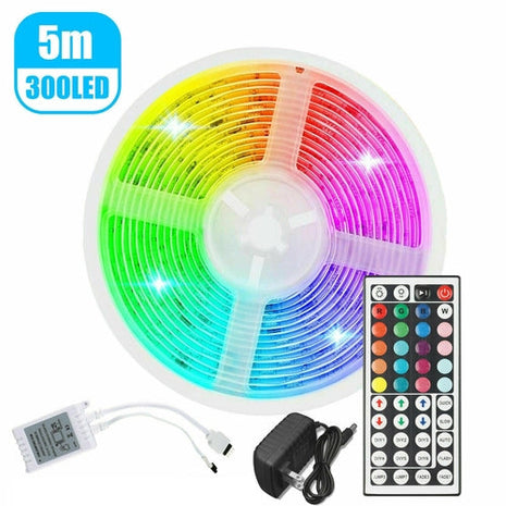 32FT LED SMD Strip Light Flexible 3528 RGB Remote Fairy Lights Room TV Puce Gaia