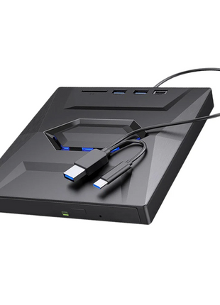 External CD DVD Drive USB 3.0 Writer Burner Player for PC Laptop Puce Gaia
