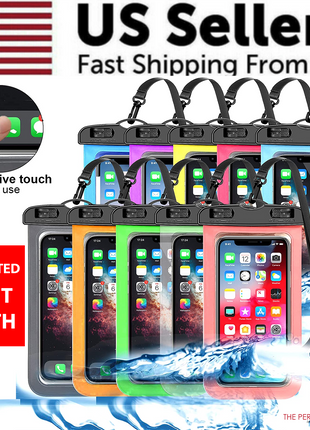 3 Pack Waterproof Floating Cell Phone Pouch Dry Bag Case Cover For Puce Gaia