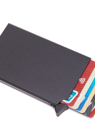 Mens RFID Blocking Slim Money Clip Carbon Fiber Wallet ID Credit Card Puce Gaia