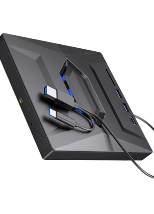 External CD DVD Drive USB 3.0 Writer Burner Player for PC Laptop Puce Gaia