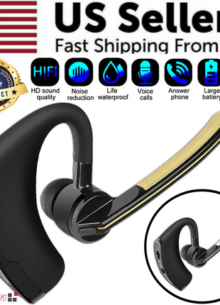 Bluetooth Earpiece Wireless Headset Noise Cancelling Headphones Driver Puce Gaia
