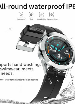 Waterproof Bluetooth Smart Watch Phone Mate Heart Rate Tracker For iOS Puce Gaia