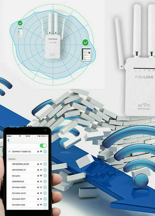 1200Mbps WiFi Range Extender Repeater Wireless Amplifier Router Signal Puce Gaia