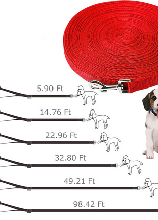 Dog Leash Long Obedience Recall Foot Feet Training Lead Puce Gaia