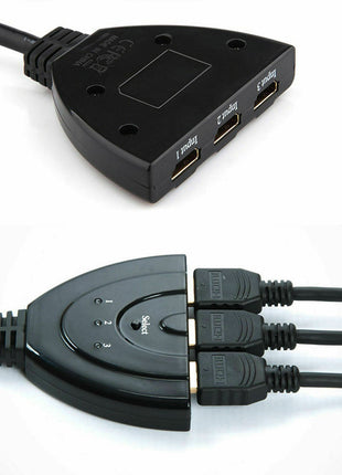 3 Port HDMI Splitter Cable 1080/4K Switch Switcher HUB Adapter for Puce Gaia