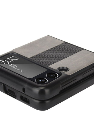 For Samsung Galaxy Z Flip 3 5G Slim Folding Leather Shockproof Phone Puce Gaia