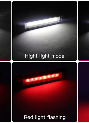 Rechargeable LED COB Work Light Mechanic Flashlight Lamp Magnetic Base Puce Gaia