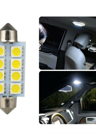 14Pcs T10 36mm LED Interior Car Accessories Kit Map Dome License Plate Puce Gaia