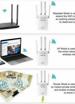 1200Mbps WiFi Range Extender Repeater Wireless Amplifier Router Signal Puce Gaia