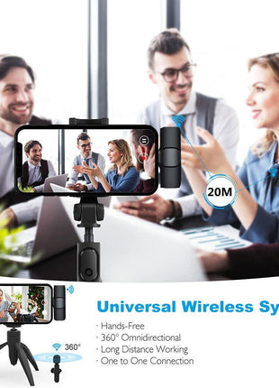 Lavalier Microphone Wireless Audio Video Recording Mini Mic For Puce Gaia