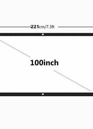 Portable Foldable Projector Screen 16:9 HD Outdoor Home Cinema Theater Puce Gaia