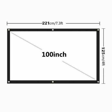 Portable Foldable Projector Screen 16:9 HD Outdoor Home Cinema Theater Puce Gaia
