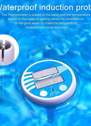 Digital Solar Powered Outdoor Floating Waterproof Rainproof Pool SPA Puce Gaia
