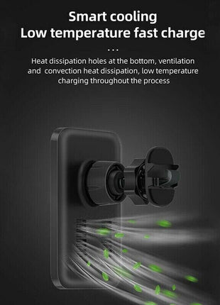 Magnetic Wireless Charger Car Mount Holder For iPhone 12 13 14 Pro Max Puce Gaia