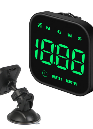 Digital Car HUD GPS Speedometer Head Up Display MPH KMH Compass Puce Gaia