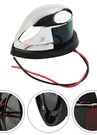 Waterproof Boat Navigation Light LED Bow Marine Front Pontoon Lamp Red Puce Gaia