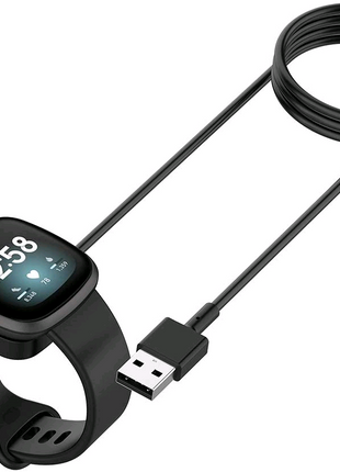 Wireless Charger For Fitbit Sense Versa 3 4 Watch USB Fast Charging Puce Gaia