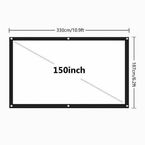 Portable Foldable Projector Screen 16:9 HD Outdoor Home Cinema Theater Puce Gaia
