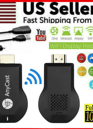 4K WiFi HDMI Anycast Miracast Airplay TV Wireless Display DLNA Dongle Puce Gaia
