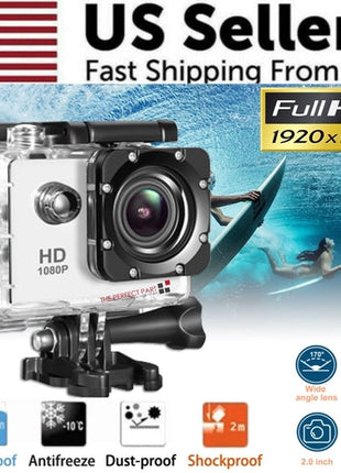 4K Action Sport Waterproof Camera 20 MP Recorder HD 1080P Camcorder Puce Gaia