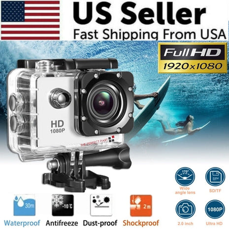 4K Action Sport Waterproof Camera 20 MP Recorder HD 1080P Camcorder Puce Gaia