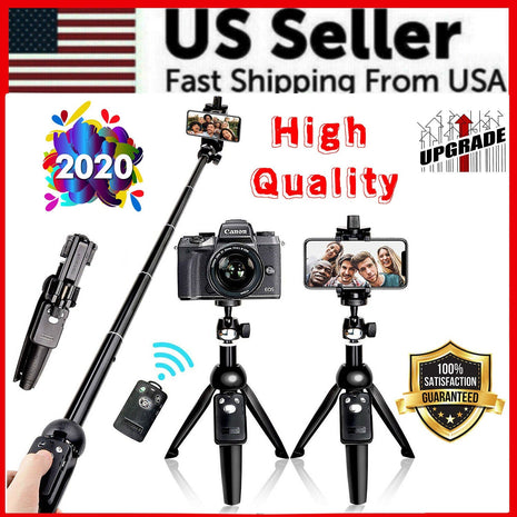 Selfie Stick Tripod 40" Bluetooth Remote Portable for iPhone and Puce Gaia