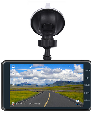 Touch Screen Dash Cam 4" 1080P Dual Lens Car DVR Recorder Front And Puce Gaia