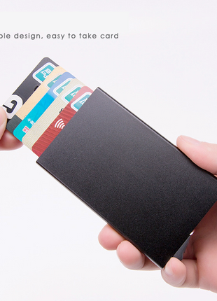 Mens RFID Blocking Slim Money Clip Carbon Fiber Wallet ID Credit Card Puce Gaia