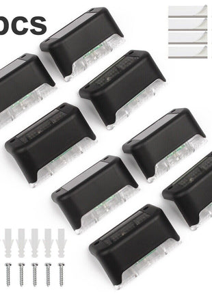 8 Pack New Solar Deck Lights Outdoor Waterproof LED Steps Lamps For Puce Gaia