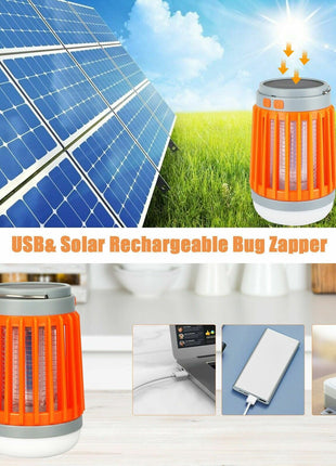 Solar USB Mosquito Killer Light Electronic Fly Bug Insect Zapper Trap Puce Gaia