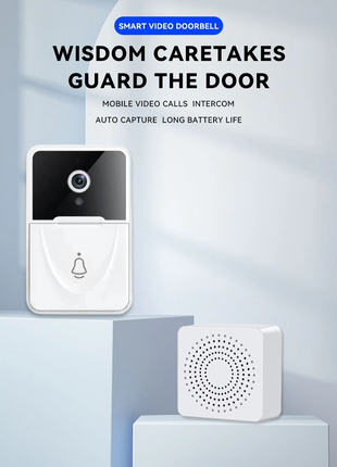 Wireless Security WiFi Smart Doorbell Intercom Video Camera Bell Chime Puce Gaia