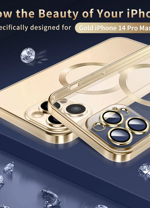 For Apple iPhone 14 13 12 11 Pro Max Case Mag Safe Magnetic Camera Puce Gaia