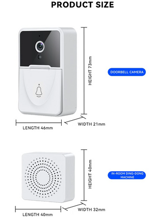Wireless Security WiFi Smart Doorbell Intercom Video Camera Bell Chime Puce Gaia