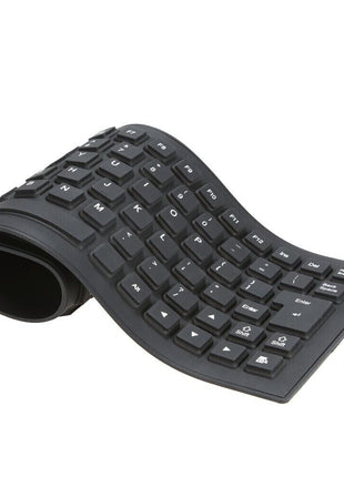 Waterproof Silicone Keyboard Foldable Flexible USB Dustproof DirtProof Puce Gaia