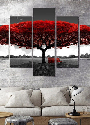 5Pcs Canvas Print Paintings Landscape Pictures Wall Art Modern Living Puce Gaia