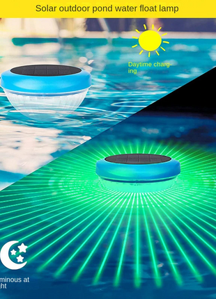 Solar LED RGB Light Outdoor Garden Pond Swimming Pool Floating Puce Gaia