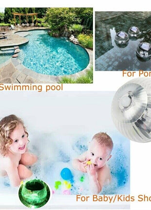 Outdoor Solar LED Floating Light Garden Pond Pool Lamp Rotating RGB Puce Gaia