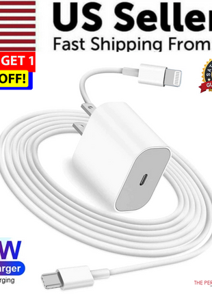 2024 20W USB-C Fast Charger PD Adapter Cable For iPhone 14/13/12/11 XR Puce Gaia