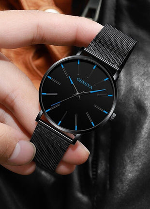 Waterproof Men's Watch Stainless Steel Quartz Luminous Classic Watches Puce Gaia